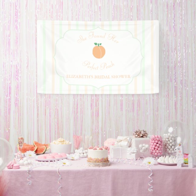 Perfect Peach Bridal Shower Banner (Party)