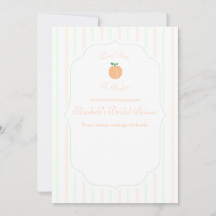 Perfect Peach Bridal Shower Thank You Card