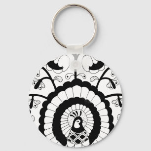 Perfect Peacock Key Ring