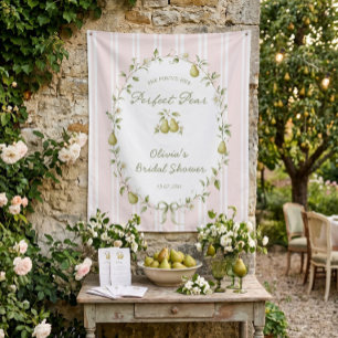 Perfect Pear Bridal Shower Backdrop Tapestry
