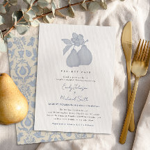 Perfect Pear Bridal Shower | Blue French Damask