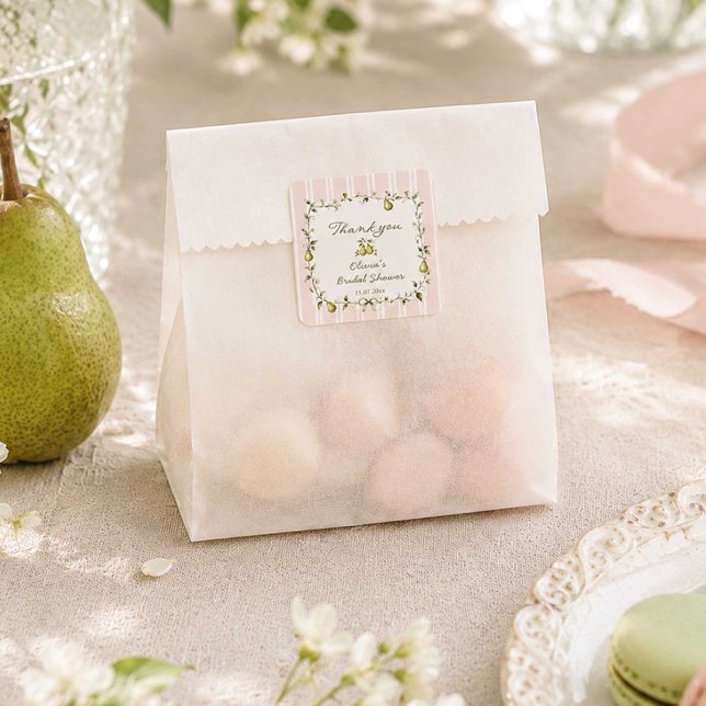 Perfect Pear Bridal Shower Favour Sticker (Creator Uploaded)