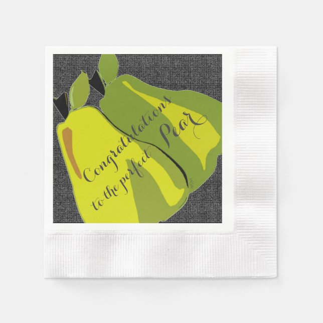 Perfect Pear Congratulations Napkin (Front)