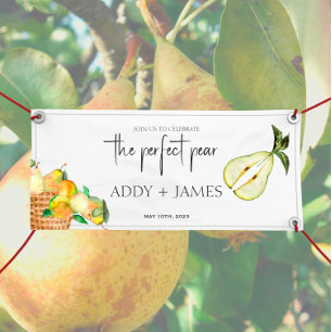 Perfect Pear - Couples Large Welcome Vinyl Banner