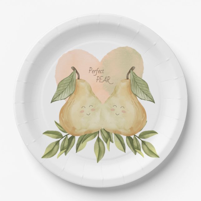 Perfect Pear Round Paper Plate (Front)