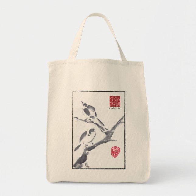 "Perfect Perch" SumiSack Tote Bag (Front)