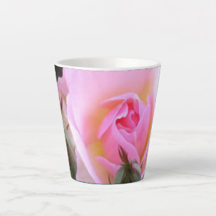 Perfect pink English Rose   Latte Mug