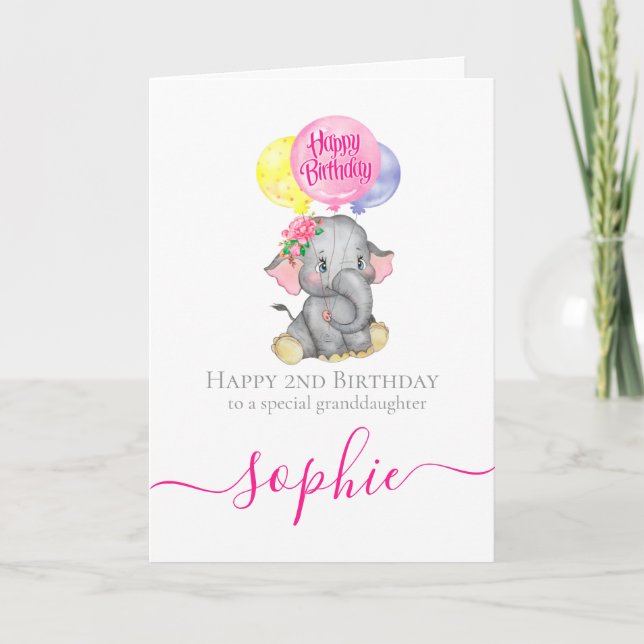 Perfect Pink Girl Birthday Card (Front)
