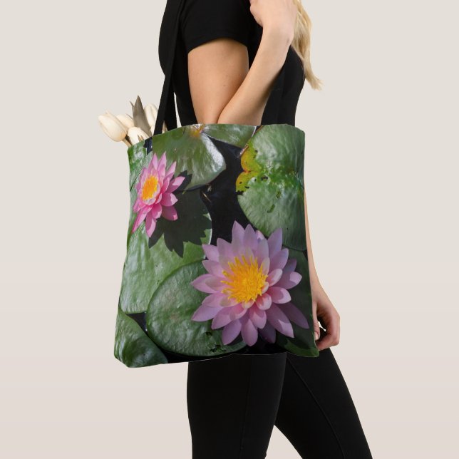 Perfect pink lotus tote bag (Close Up)