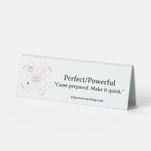 Perfect/Powerful Plastic Desk Plaque