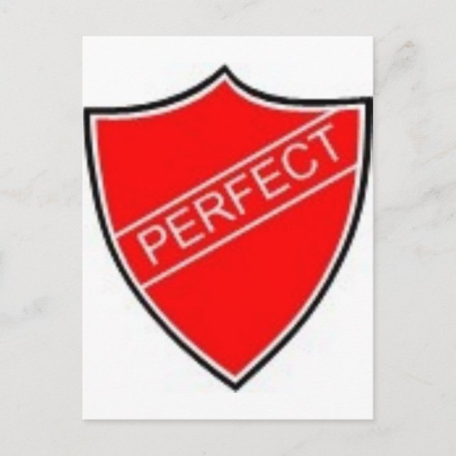 Perfect Prefect Badge Red Postcard (Front)