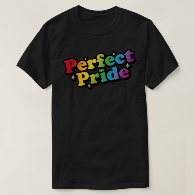 Perfect Pride Retro Typography Design T-Shirt (Design Front)