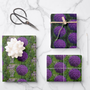 Perfect Purple Allium Flower Motivational Quote Wrapping Paper Sheet