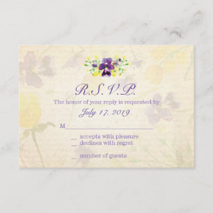 Perfect Purple Pansies, Response Cards
