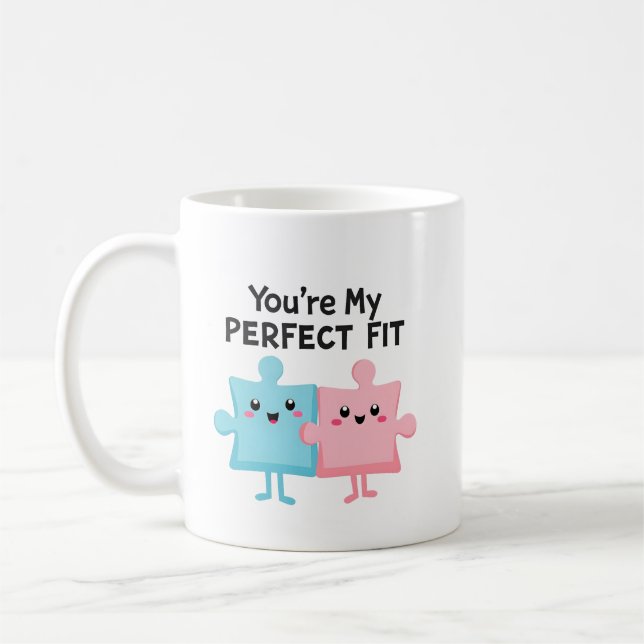 Perfect Puzzle Match for Couples Coffee Mug (Left)