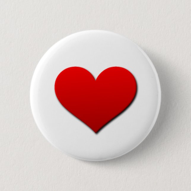 Perfect Red Valentine Heart 6 Cm Round Badge (Front)
