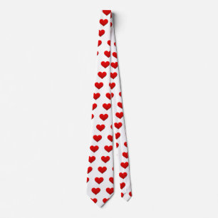 Perfect Red Valentine Heart Tie