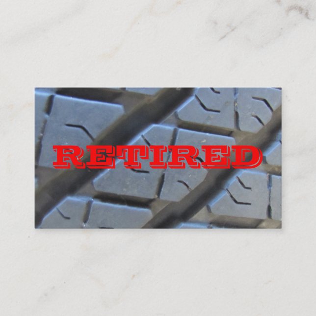 Perfect Retired Business Card (Front)