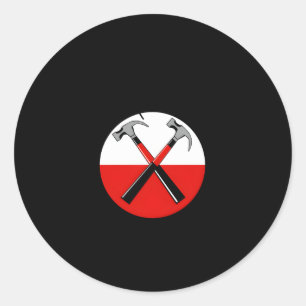 Perfect S Two Hammers Cross Each Other For Classic Round Sticker
