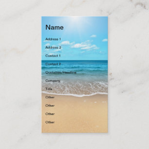 Perfect Sandy Beach Business Card