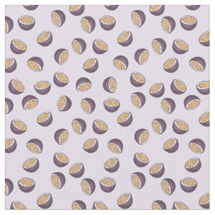 Perfect seamless passion fruits pattern purple fabric