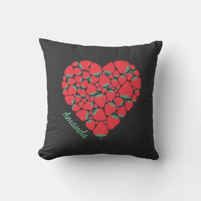 Perfect strawberry heart Couple Pillow (Front)