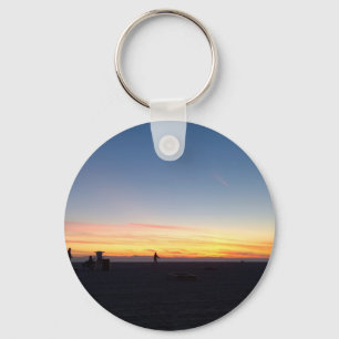 Perfect Sunset in Huntington Beach, California Key Ring
