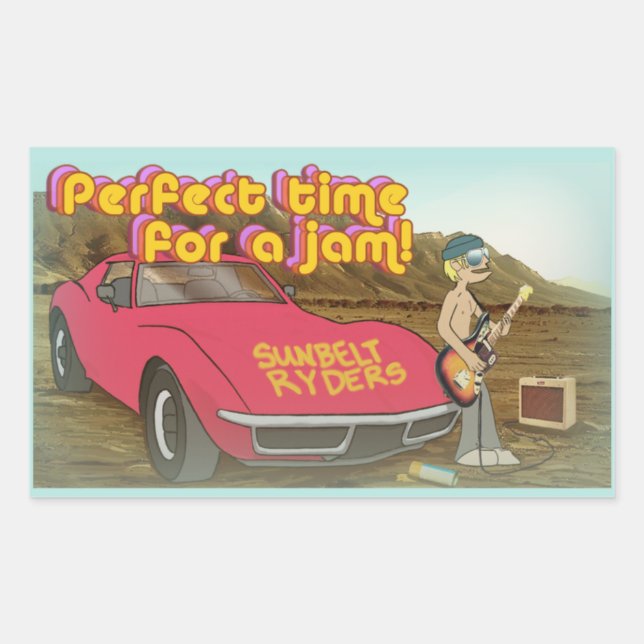 Perfect Time For A Jam! Stickers (Front)