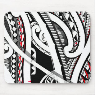 Perfect tribal polynesian/maori tattoo art mouse mat
