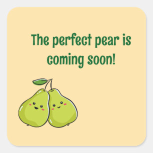 Perfect Twin Pears Square Sticker
