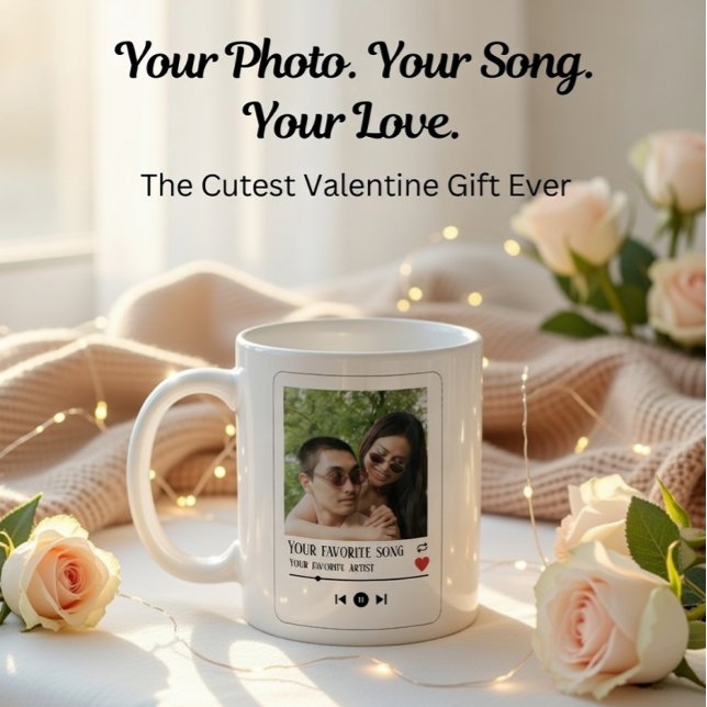 Perfect Valentine Day Gift, Custom Music Photo Coffee Mug (Creator Uploaded)