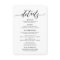 Perfect Wedding Details Enclosure Card