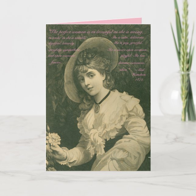 Perfect woman—Victorian quote Card (Front)