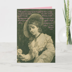 Perfect woman—Victorian quote Card