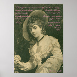 Perfect woman—Victorian quote Poster