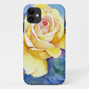 Perfect Yellow Rose in Watercolor iPhone 11 Case