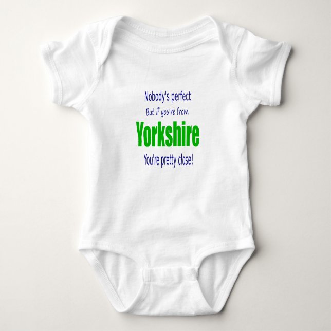 Perfect Yorkshire Baby Bodysuit (Front)