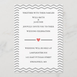 Perfect Zig Zag Wedding Invitation