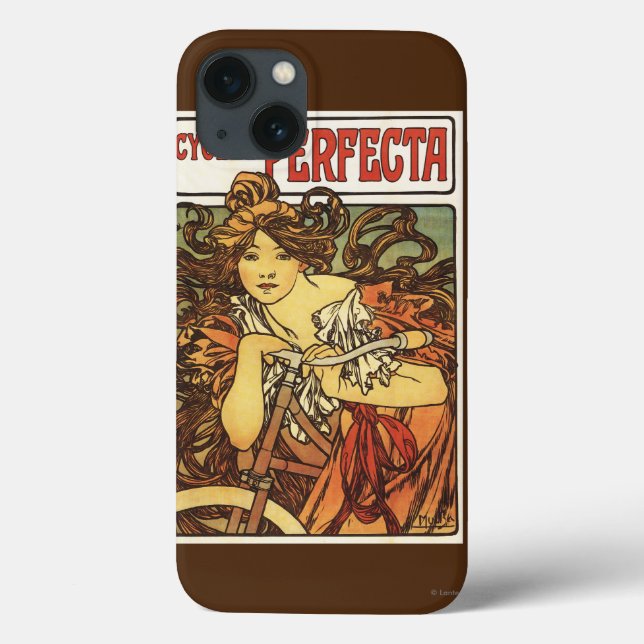 Perfecta Bicycles with Woman Advertisement Poste Case-Mate iPhone Case (Back)