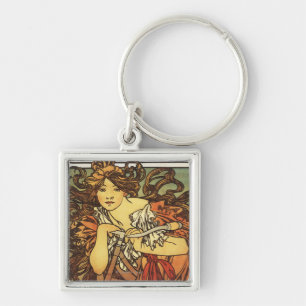 Perfecta Bicycles with Woman Advertisement Poste Key Ring