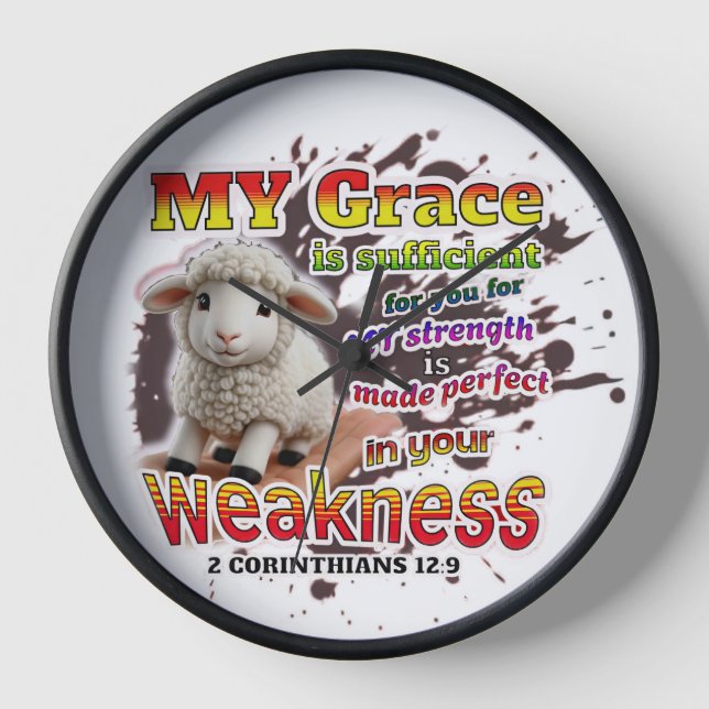 Perfected in weakness clock (Front)