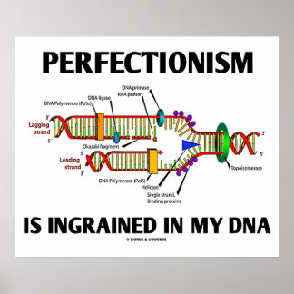 Perfectionism Is Ingrained In My DNA (Genes) Poster