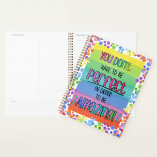 Perfectly Amazing Inspirational Rainbow  Planner