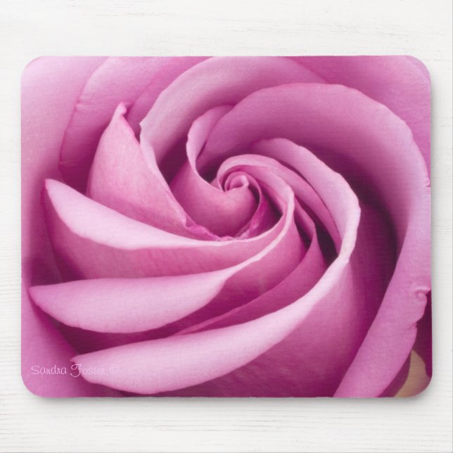 Perfectly Folded Pink Rose Mousepad (Front)