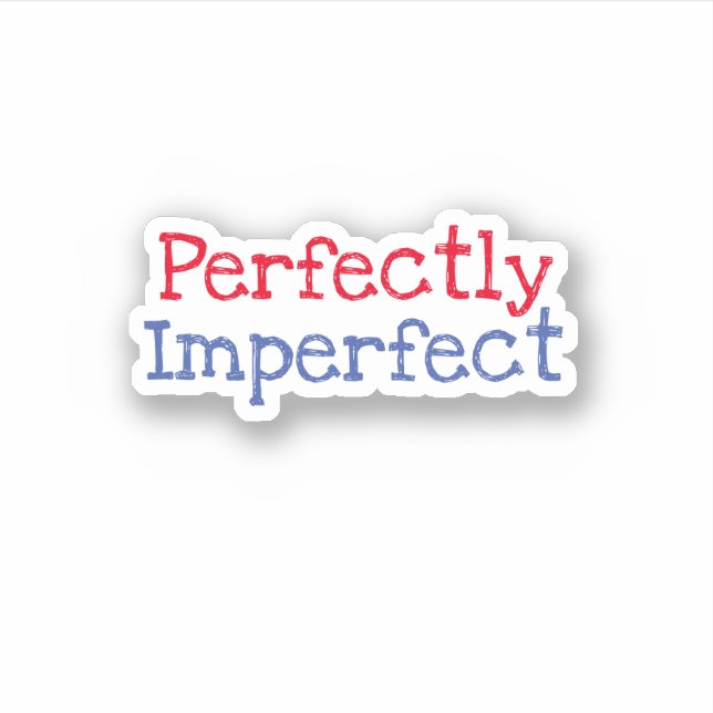 perfectly impect trendy aesthetic Sticker (Front)