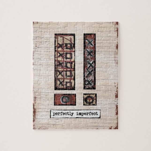 Perfectly Imperfect JIgsaw Puzzle - Brown Abstract (Vertical)