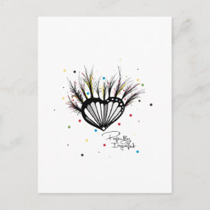 Perfectly Imperfect LOVE heart illustration Postcard