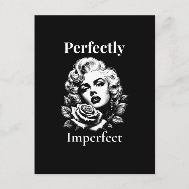 Perfectly Imperfect – Marilyn Noir Postcard (Front)