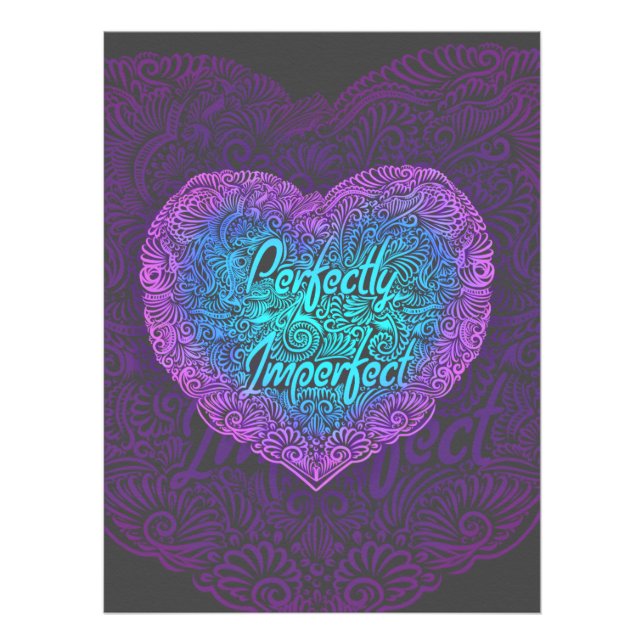Perfectly imperfect, Positive Quote´s Photo Print (Front)