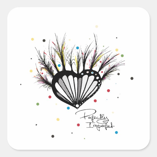 Perfectly Imperfect Square Sticker (Front)